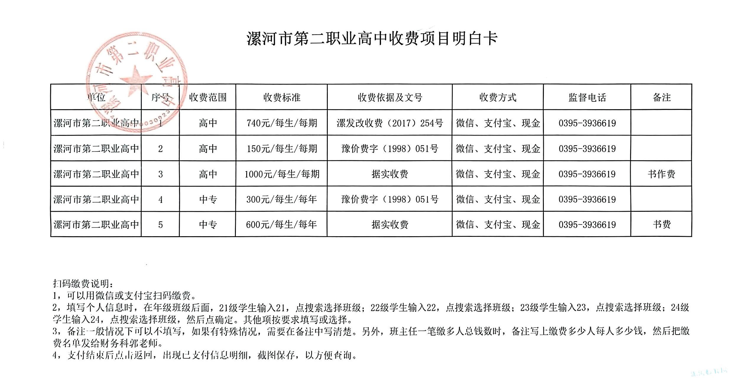 漯河市第二职业高中收费项目明白卡.jpg